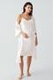 Strappy Flexible Viscous Maternity Dressing Gown Nightgown Set - 3
