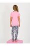Girls' short sleeve button detail 100% cotton pajama set princess heart - 4