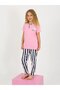 Girls' short sleeve button detail 100% cotton pajama set princess heart - 2