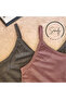 Women's Young Girl Silvery Rose Smoked 2-Piece Crop Tank Set