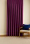 Barcelona Velvet Textured Background Curtain Cherry Rotten (No Pleats)