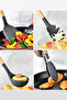 11-Piece Silicone Serving Set with Bamboo Handles - Ladle, Colander, Tongs, Spatula Set - Fireproof Silicone Set - 4