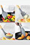 11-Piece Silicone Serving Set with Bamboo Handles - Ladle, Colander, Tongs, Spatula Set - Fireproof Silicone Set - 4