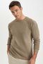 Standard-Passform, normaler Schnitt, Fahrradkragen, Basic, einfarbig, Strickpullover A8458ax24wn