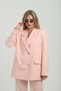 Butterfly Buttoned Oversize Powder Double Breasted Jacket