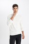Slim Fit Slim Fit Half Turtleneck Basic Plain Knitwear Sweater R1127Az24Wn - 4
