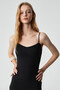 Sedruan Women Slim Hanging Neck Slim Long Black Dress - 5
