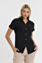 Women's Shirt - Short Sleeve Shirt with Muslin Collar - 1140 - 3