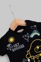 Baby Boy 3 Pieces Summer Suit with Body Printed Interlock 6-9-12-18-24 Months Baby Set - 3
