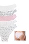 Cotton Patterned Camisole Brezilian Panties 5 Pack - 5