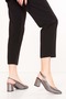 Genuine Leather Laser Cut Stylish Heeled Shoes Şhn.2007 - 4