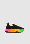 Irene Black-Colored Stretch Mesh Women's Sports Shoes