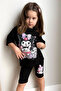 Girl's Suit with Printed Summer Shorts