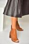U 555024803   Tan Genuine Leather Thick Heeled Women's Shoes - 3