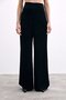 Jacquard Wide Leg Trousers - Black - 5
