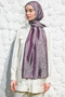 Vera Pattern Shine Line Shawl Purple-Grey - 2