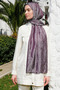 Vera Pattern Shine Line Shawl Purple-Grey - 4