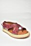 U 973264507   Burgundy Snake Print Women's Sandals - 7