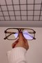 Leopard 54 Ekartman Square Bone Transparent Women Men Unisex Blue Light Protect Blue Block Screen Goggles - 7