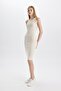 Bodycon Halter Neck Ribbed Camisole Sleeveless Midi Dress U8106Az24Sm - 3