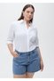 High Waist Straight Cut Denim Shorts - 6