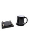Pr4217 Round Leather Coaster and Tea Saucer Coaster with Luxury Wooden Stand - 5