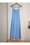 Women's Thin Strap Lined Maxi Knee-Length Dress - 6