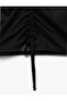 Draped Tulle Mini Pareo Skirt with Binding Detail - 4