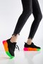 Daily -Multi Women's Sneaker Lace-Up Knitwear Flexible Light and Thick Sole Walking Sports Shoes - 4