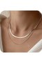 Steel Italian Necklace and Snake Chain Necklace Combination Men's Steel Necklace