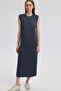 Crew Neck Padded Dress - 2