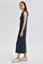 Crew Neck Padded Dress - 3