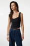 Black Bow Detailed Woven Blouse Tprss24Bz00050