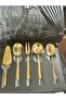 Gold 5 Piece Gravy Ladle Set Serving Set 18/10 Steel in Its Own Box New Home Gift - 2