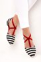 Black/White/Red Women's Ballerina D 726537304 - 2