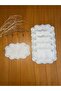 6 Pieces Linen Silver Color Ivy Patterned Tray Cover
