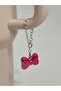 Fuchsia Bow Thermos Ornament/ Ribbon Thermos Charm/Bow Thermos Accessory/Bag Charm with Ribbon - 3