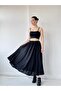 Circle Flared Midi Length Skirt Women Black - 7