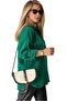 Women's Emerald Green Stamp Shirt - Thin Seasonal Jacket - 4