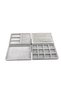 Domestic Production Suede Fabric Gray Color Set of 4 Jewelry Stand with Drawer Inside - 4