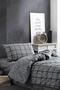 Ranforce Single Elastic Sheet Duvet Cover Set Square Black - 3