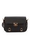 Women's Lock Detail Crossbody Hand and Shoulder Bag Black - 2