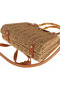 Bone Bamboo Handle Lined Mini Bohemian Knitted Holiday Beach Straw Summer Shoulder Handbag - 8