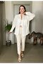 Oversize Linen Textured Shirt with Six Tassels - 4