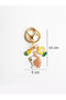 Cute Hedgehog Metal Charm Keychain - 2