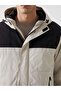 Giyçık Store Den Beige Comfortable Fit Hooded Men's Medium Thick Coat - 3