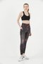 Women's Sports Leggings High Waist Double Pocket Recovery Black - Red Fire Pattern Digital - 2