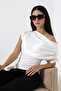 One Shoulder Pleated Blouse - 4