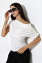 One Shoulder Pleated Blouse