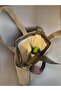 Shoulder Bag with Strap - Mink Color Waxed Canvas Vertical Satchel Bag - 4